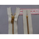 Reißverschluss beige 12cm YKK METALL messing 5 Stück