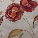 Kissenbezug creme mit  rostfarben Blumen ca.40x40cm
