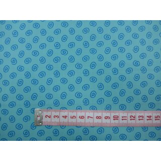 Baumwollstoff Kreisel mint blau