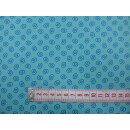 Baumwollstoff Kreisel mint blau