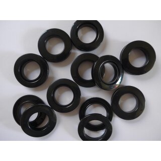 Ösenring schwarz 20mm Rohr 2 teilig 10 Ringe