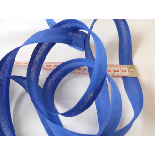 Schrägband royalblau vorgefalzt 20mm Meterware