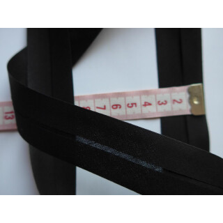 Schrägband schwarz vorgefalzt 01 30mm