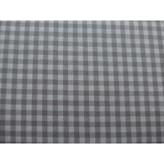 Baumwollstoff grau weiß kariert 5mm durchgewebt Meterware