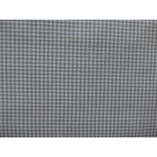 Baumwollstoff grau weiß kariert 2mm durchgewebt Meterware