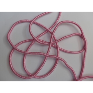 Gummikordel pink meliert 3mm elastische Meterware