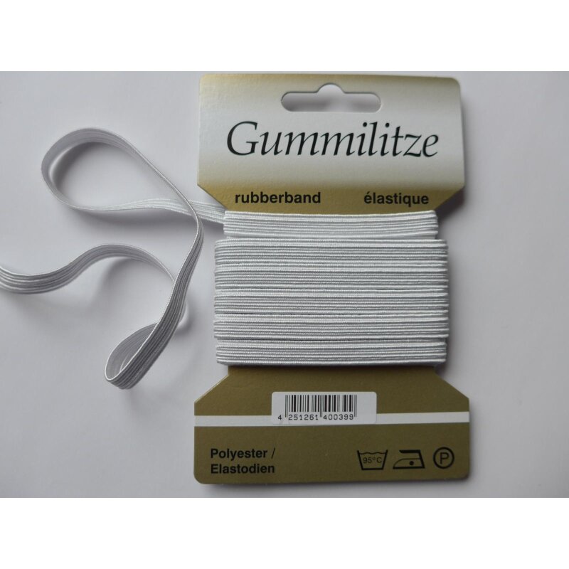 Gummiband/Gummilitze schwarz, 5 mm, 5 m, 3,59 €