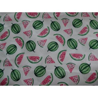 Reststück 40x140cm Baumwollstoff Melonen Baumwolldruck
