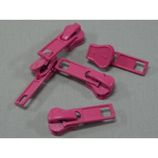 Zipper pink  für Reißverschluss Krampe 5mm