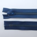 Rei&szlig;verschluss jeansblau 18cm nicht teilbar Kunststoff