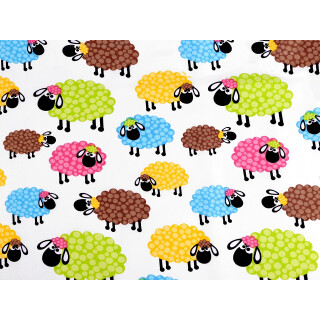 Schafe bunt Baumwollstoff