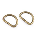 D-Ringe 25mm Metall ungeschweißt altmessingfarben