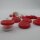 Zierstecker für Gardinen rot glänzend Druckknöpfe 10 Stück
