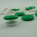 Zierstecker für Gardinen grün glänzend Druckknöpfe 10 Stück