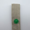 Zierstecker für Gardinen grün glänzend Druckknöpfe 10 Stück