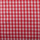 Baumwollstoff rot weiß kariert ca.10mm Meterware