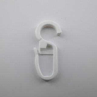 Faltenleghaken für Ringe 28mm weiß