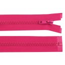 Rei&szlig;verschluss Krampe 60cm teilbar pink Kunststoff