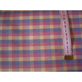 Reststück 100x140cm Gardinen Baumwollstoff hellblau rosa...
