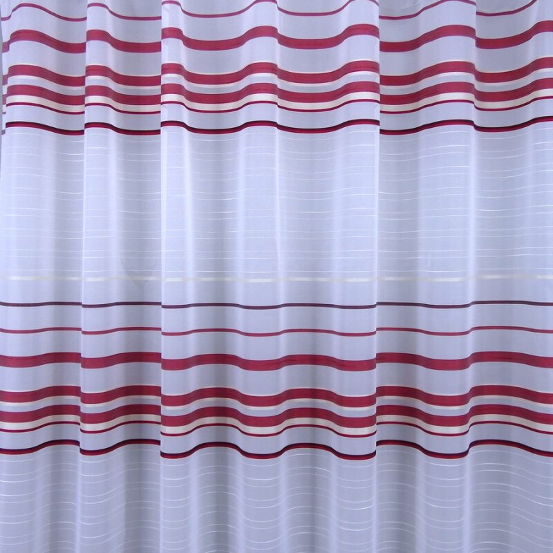 roter Streifen Leinen-Stoff Bekleidungsstoff für Kleid Hose Rock Gardine  Vorhang