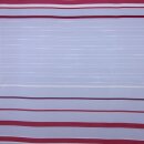 Voilestoff rot weiß Streifen Kurzstück 6,50m