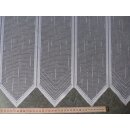 Reststück 110cm Scheibengardinenstoff grobmaschig weiß mit Muster 60cm hoch