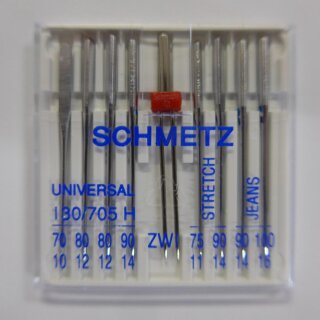 Nähmaschinennadeln Schmetz Flachkolben 70/80/90/100 ZWI.