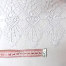 Borte 21cm hoch Gardinenborte weiß Muster Hochglanzgarn