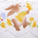 Scheibengardinenstoff Osterhase Ostereier bedruckt 30cm hoch