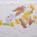 Scheibengardinenstoff Osterhase Ostereier bedruckt 30cm hoch