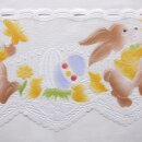 Scheibengardinenstoff Osterhase Ostereier bedruckt 30cm hoch