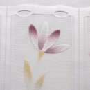 Scheibengardinenstoff Brombeer-Beige- bedruckt 29cm hoch