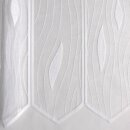 Scheibengardine 90cm - 50cm hoch mit Tropfen in Weiß