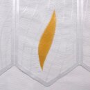 Scheibengardine 90cm-35cm hoch mit Tropfen in braun-aprikot
