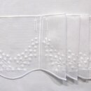 Scheibengardinenstoff Blüten Leinenoptik in...