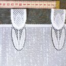 Scheibengardine 150cm-30cm hoch auf Schlaufen mit Tulpen