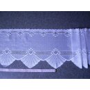 Scheibengardinenstoff mit Spitze Muster weiß 28cm hoch