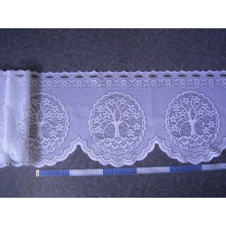 Reststück Scheibengardinenstoff mit Muster 430 x 30cm hoch